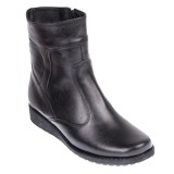 Ghete dama orto negre din piele naturala imblanite G964N