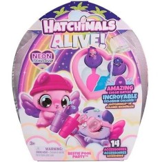 Set figurine Hatchimals Alive Curcubeu, Spin Master, Bestie Pool Party