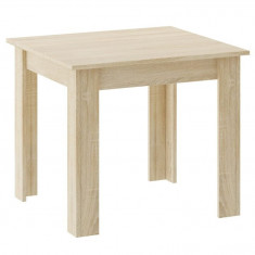 Masa pentru sufragerie/living, Artool, lemn, stejar sonoma, 80x80x75 cm