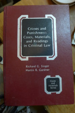 Crimes and Punishment: Cases, Materials, and Readings in Criminal Law 1989 foto
