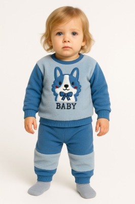 Set bluzita si pantaloni Gules - Vulpe - Albastru (Marime Disponibila: 18-24 foto