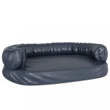 Cumpara ieftin Pat de caini, spuma ergonomica, albastru, 88x65 cm, piele eco