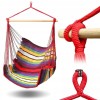 Hamac tip leagan, dimensiuni 100x100cm, cu manere solide, material robust si franghii puternice, usor de asamblat, multicolor