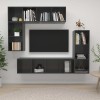 VidaXL Set de dulapuri TV, 4 piese, gri extralucios, lemn prelucrat