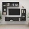 vidaXL Set de dulapuri TV, 4 piese, gri extralucios, lemn prelucrat