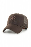 47 brand sapca MLB New York Yankees culoarea maro, cu imprimeu, B-BRANS17CTP-BW