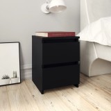 Cumpara ieftin Noptieră, negru, 30x30x40 cm, lemn prelucrat