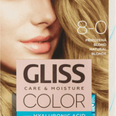 Schwarzkopf Gliss Color Vopsea de păr permanentă 8-0 Blond Natural,, 1 buc