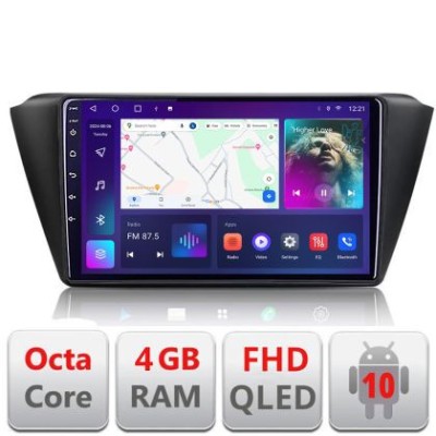 Navigatie Skoda Fabia 2015- B-541 Android Ecran QLED octa core 4+64 carplay android auto KIT-541+EDT-E309V3 CarStore Technology foto