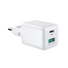 Incarcator de retea, Joyroom, L-QP303, Alb, 1xUSB, 1xUSB-C, 30W, 4,5A, PD, Quick Charge, Design compact,