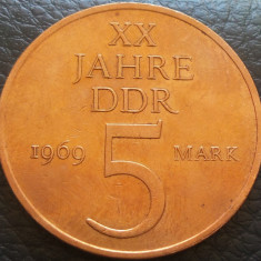 Moneda aniversara 5 MARCI / MARK - RD GERMANA (DDR), anul 1969 *cod 745
