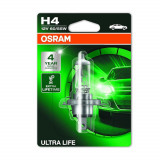 Bec halogen H4 12V 60 55W Osram, Ultra Life Blister, 1 Buc