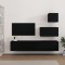 vidaXL Set dulap TV, 4 piese, negru, lemn prelucrat 3114639