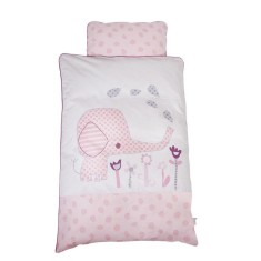 Lenjerie de pat pentru bebelu?i Elefantastic 70 x 100 ? Roz foto