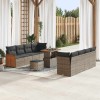 VidaXL Set de canapele pentru grădină 11 pcs Gri 90 x 55 x 71 cm 3363283
