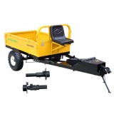 Remorca cu tractiune 500kg, 1 osie, prindere bolt pentru motocultor, roti 19x7-8 si set manicoti Adaptiv 3 in 1 S