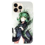 Husa compatibila cu Apple iPhone 15 Pro Max model Tatsumaki One Punch Man, Silicon, TPU, Viceversa, Transparent, Carcasa