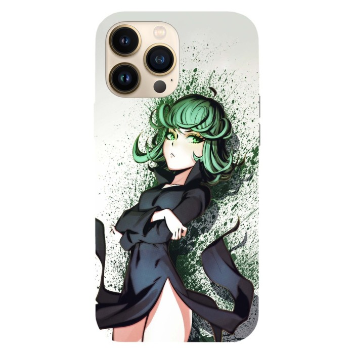 Husa compatibila cu Apple iPhone 15 Plus model Tatsumaki One Punch Man, Silicon, TPU, Viceversa