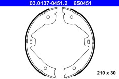 ATE 03.0137-0451.2 Set saboti frana, frana de mana