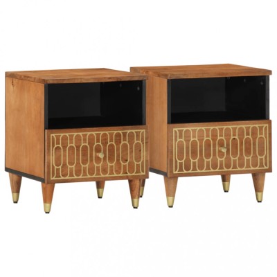 vidaXL Noptiere, 2 buc., 40x33x46 cm, lemn masiv de acacia 358291 foto