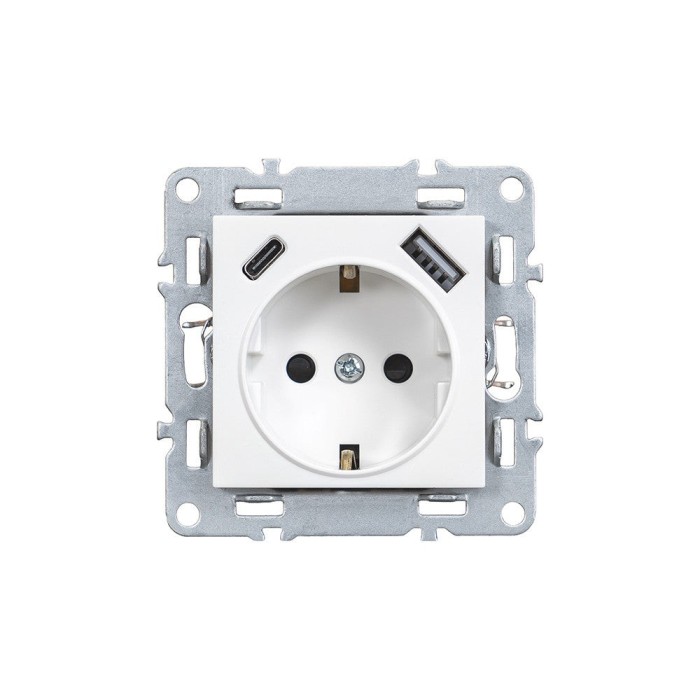 Priză Nova cu conector USB alb