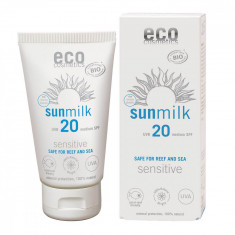 Lapte de plaja pentru piele sensibila, FPS 20 Eco Cosmetics, 75ml foto