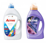 Detergent Universal de rufe lichid Active, 4.5 litri, 90 spalari + Balsam de rufe Active Summer Touch, 1.5 litri, 60 spalari