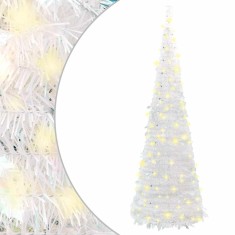 Brad de Craciun artificial pop-up 100 LED-uri alb 150 cm foto
