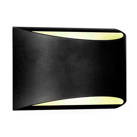 Lampa de perete led 10w ip54 4000k alb neutru - negru