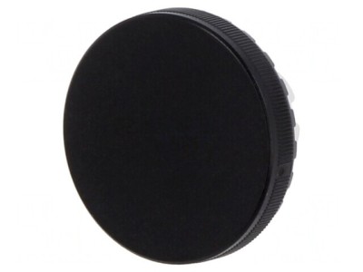 Lentilă Buton 22mm Neagră Plastic foto