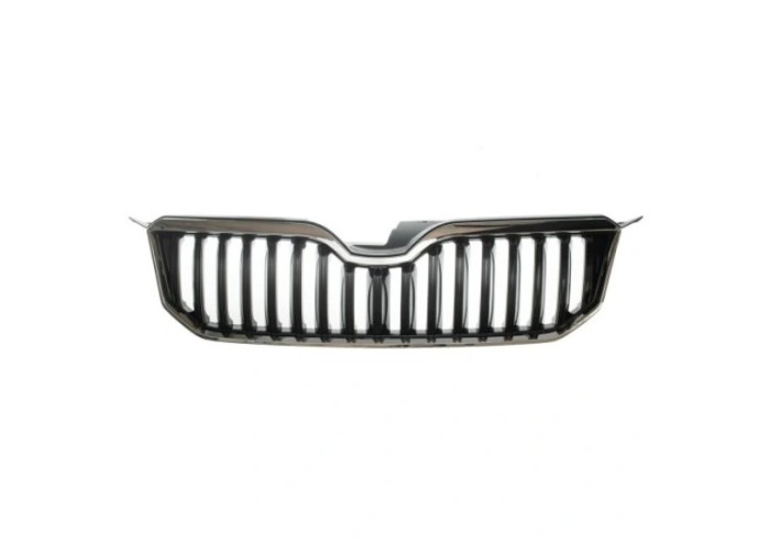 Grila masca fata SKODA YETI (5L), 09.2013-, crom/negru,