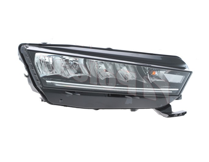 Far Skoda Octavia, 04.2020-, montare fata, dreapta, LED+PWY24W; electric; fara modul lumini de zi LED; LED; marcaj &amp;quot;Skoda Crystal Lighting&amp;quot;