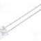 Dioda LED 5mm, alb rece, plat, 2.8...4V, OPTOSUPPLY - OSPW53E1A-MN