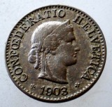 7.028 ELVETIA 5 RAPPEN 1903 B