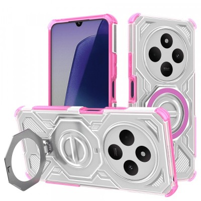 Husa pentru Xiaomi Poco C75 / Redmi 14C, Techsuit, Carbon Shield Pro, Roz foto