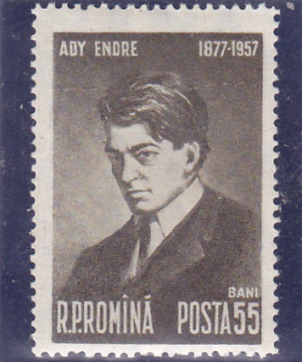 80 DE ANI DE LA NASTEREA LUI ADY ENDRE 1957 LP. 446 MNH foto