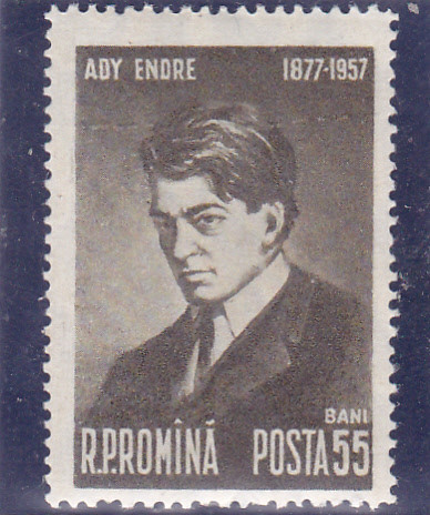 80 DE ANI DE LA NASTEREA LUI ADY ENDRE 1957 LP. 446 MNH