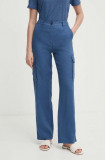 United Colors of Benetton pantaloni din in drept, high waist