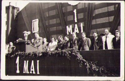 HST M197 Poză tribună oficială de 1 Mai Rom&amp;acirc;nia anii 1950-1960 foto