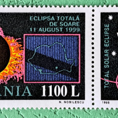 TIMBRE ROMANIA MNH LP1471a/1998 Eclipsa totala de Soare 1999-Serie simplă