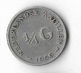 Moneda 1/4 gulden 1956 - Antilele Olandeze, 3,575 g argint 0,640, Africa