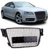 Grila Audi A5 8T RS Look Negru Lucios (2007-2011) PDC, Bara Standard/S-Line