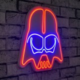 Cumpara ieftin Decoratiune luminoasa LED de perete Darth Vader Rosu 38x36x2 cm