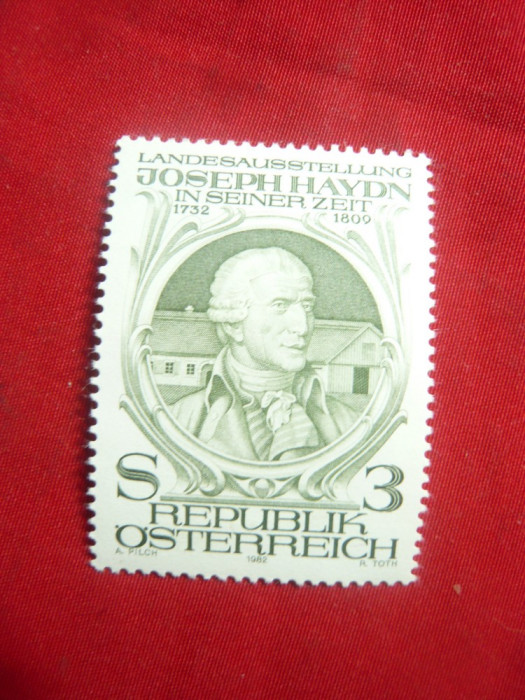 Serie Austria 1982 -Personalitati- J.Haydn Compozitor ,1 val.