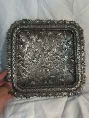 FRUCTIERA ARGINT 800 - Tava - Platou - Bogat Decorata - 460g - 7.5lei/gr.