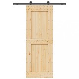 Ușă glisantă cu set de feronerie 85x210 cm, lemn masiv de pin
