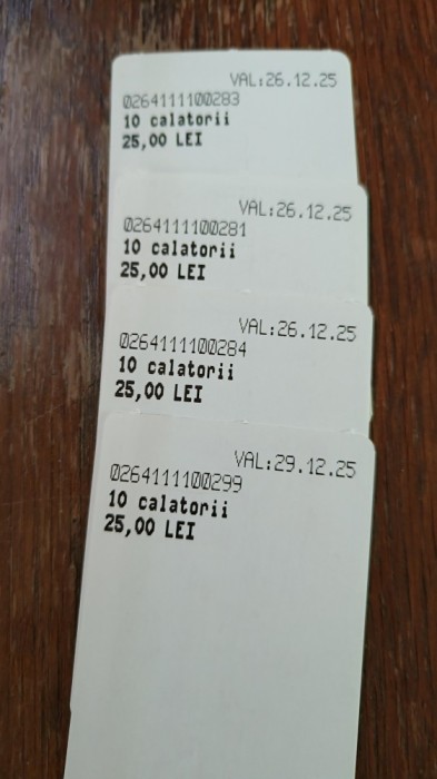 Cartele metrou, 10 calatorii