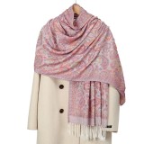 Cumpara ieftin Esarfa casmir jacquard paisley roz