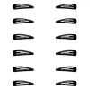 Clame Păr Monocolore, 4.5cm, Set 12 Bucăți, Negru, Oem