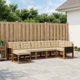 Cumpara ieftin Set de canapele de exterior 7 buc. 7-Locuri Natural si Bej
